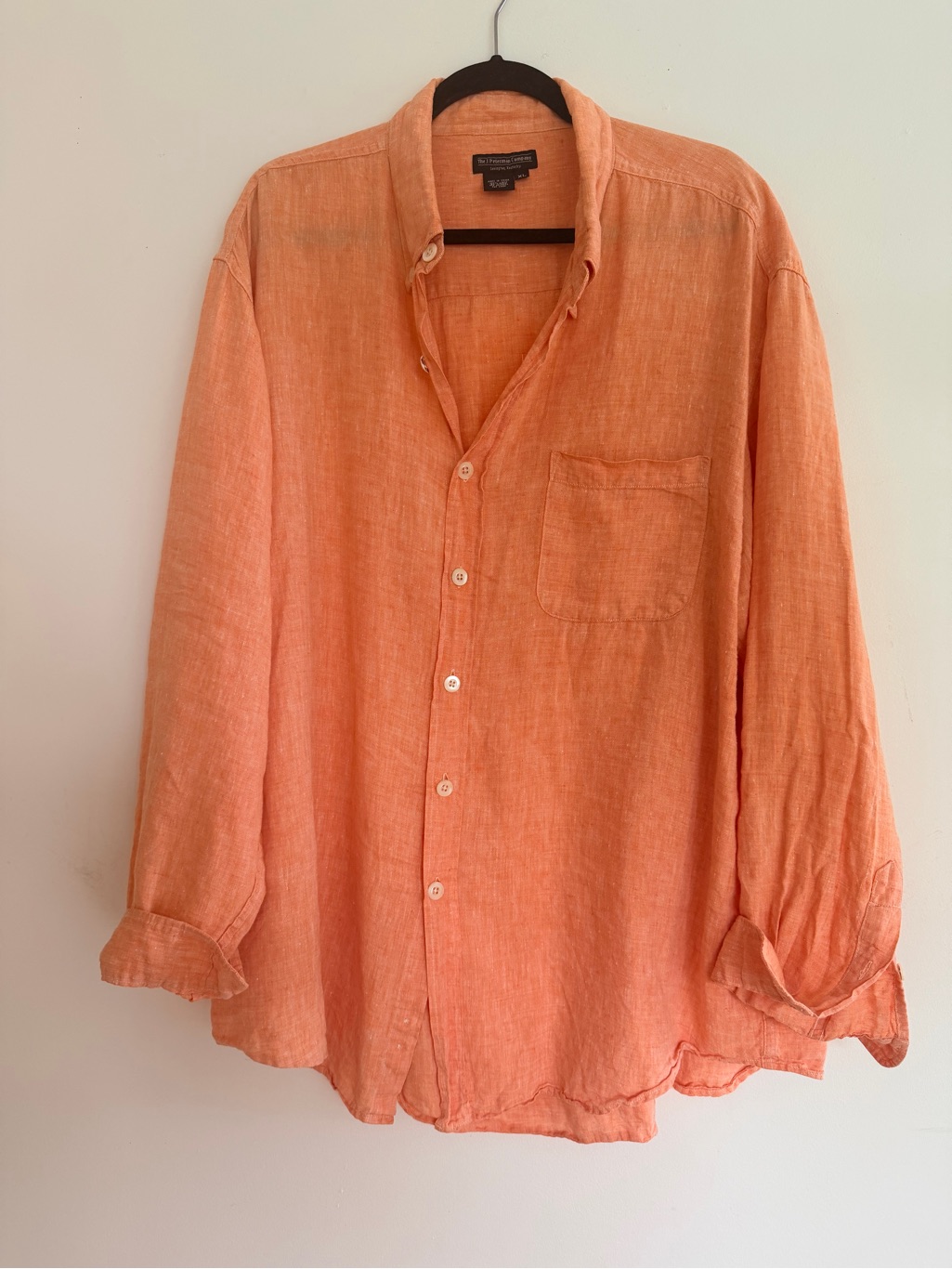 Vintage J Peterman 100% Linen Button Down